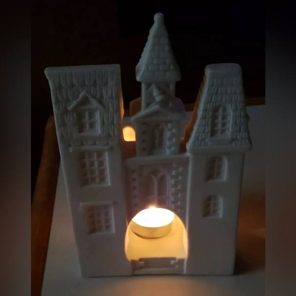 PartyLite Village Carolers Tealight Candle Holder Bisque Porcelain PO204 - Picture 13 of 13